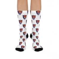 North Putnam HS Cougars - Crew Socks - cougar on white - EdgyHaute