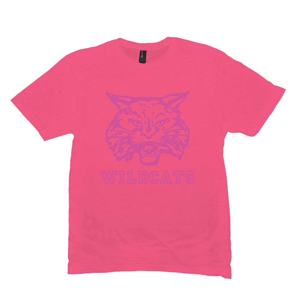 South Vermillion HS Wildcats - Neon Pink Spirit Game - Short-Sleeve Unisex T-Shirt - EdgyHaute