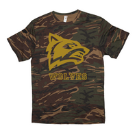 Parke Heritage HS Wolves - Camo Spirit Game  -   Short-sleeved camouflage t-shirt - EdgyHaute