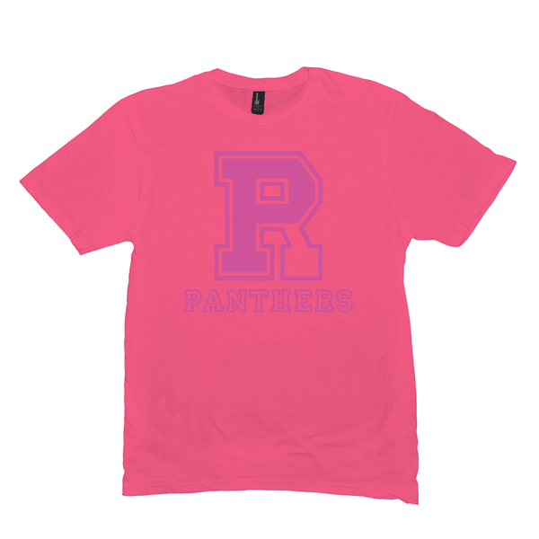 Riverton Parke Jr./Sr. HS Panthers - Neon Pink Spirit Game - Short-Sleeve Unisex T-Shirt - EdgyHaute
