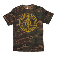 Sullivan HS Golden Arrows - Camo Spirit Game  -   Short-sleeved camouflage t-shirt - EdgyHaute