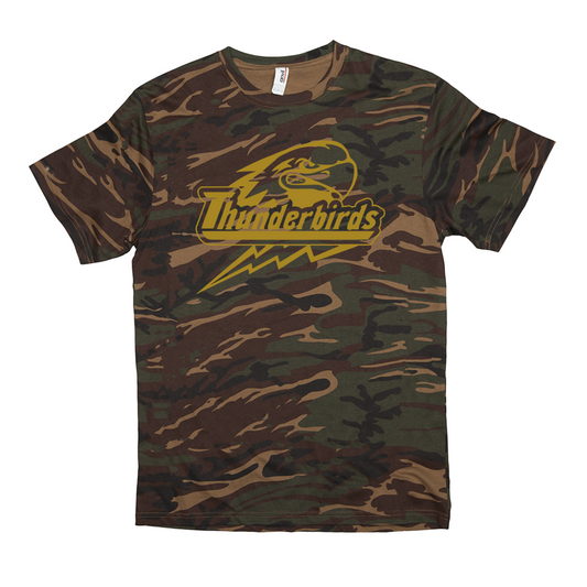 North Central HS Thunderbirds - Camo Spirit Game  -   Short-sleeved camouflage t-shirt - EdgyHaute