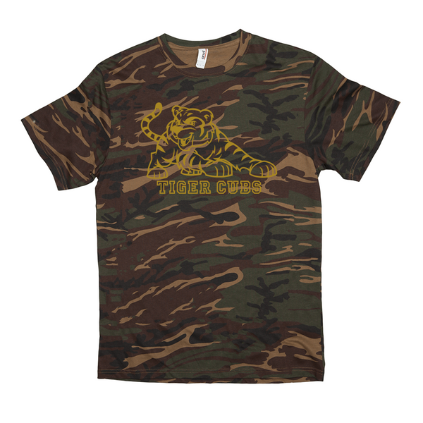 Greencastle HS Tiger Cubs - Camo Spirit Game  -   Short-sleeved camouflage t-shirt - EdgyHaute