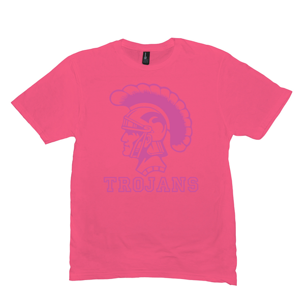Covington Community HS Trojans - Neon Pink Spirit Game - Short-Sleeve Unisex T-Shirt - EdgyHaute
