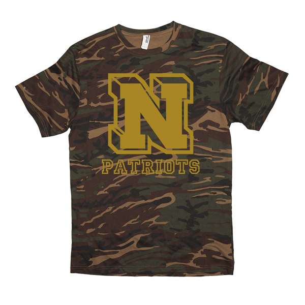 Terre Haute North HS Patriots - Camo Spirit Game - Short-sleeved camouflage  t-shirt