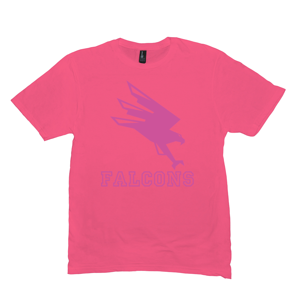 North Vermillion Jr/Sr HS Falcons - Neon Pink Spirit Game - Short-Sleeve Unisex T-Shirt - EdgyHaute