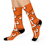 Gerstmeyer Black Cats - Crew Socks - large T on orange - EdgyHaute