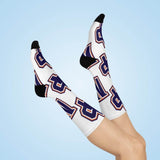 North Putnam HS Cougars - Crew Socks - large NP on white - EdgyHaute