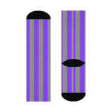 Chrisman-Scottland Junior HS Eagles - Crew Socks - purple and gray stripes - EdgyHaute
