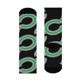 Cloverdale HS Clovers - Crew Socks - large C on black - EdgyHaute