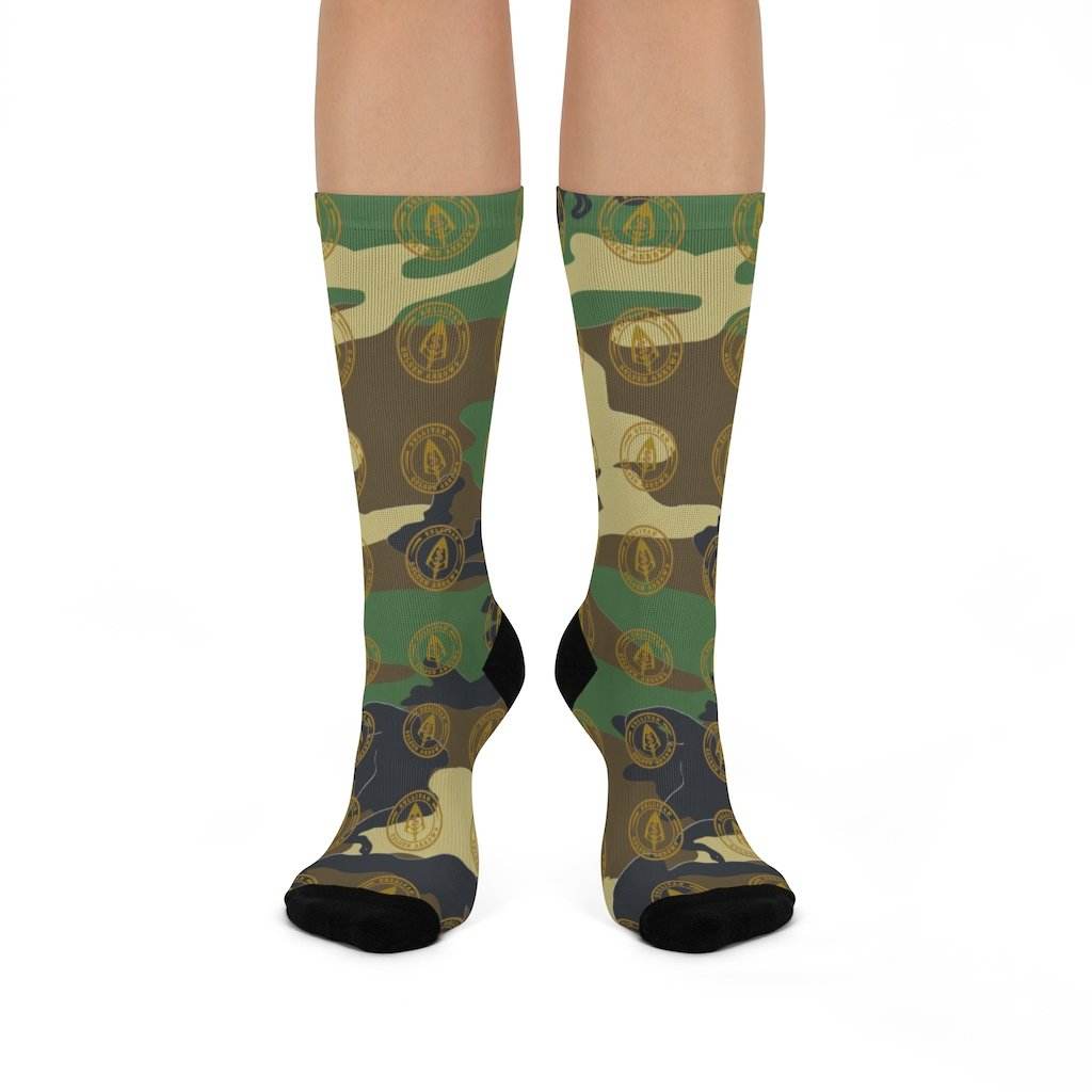 Sullivan HS Golden Arrows - Crew Socks - camo - EdgyHaute