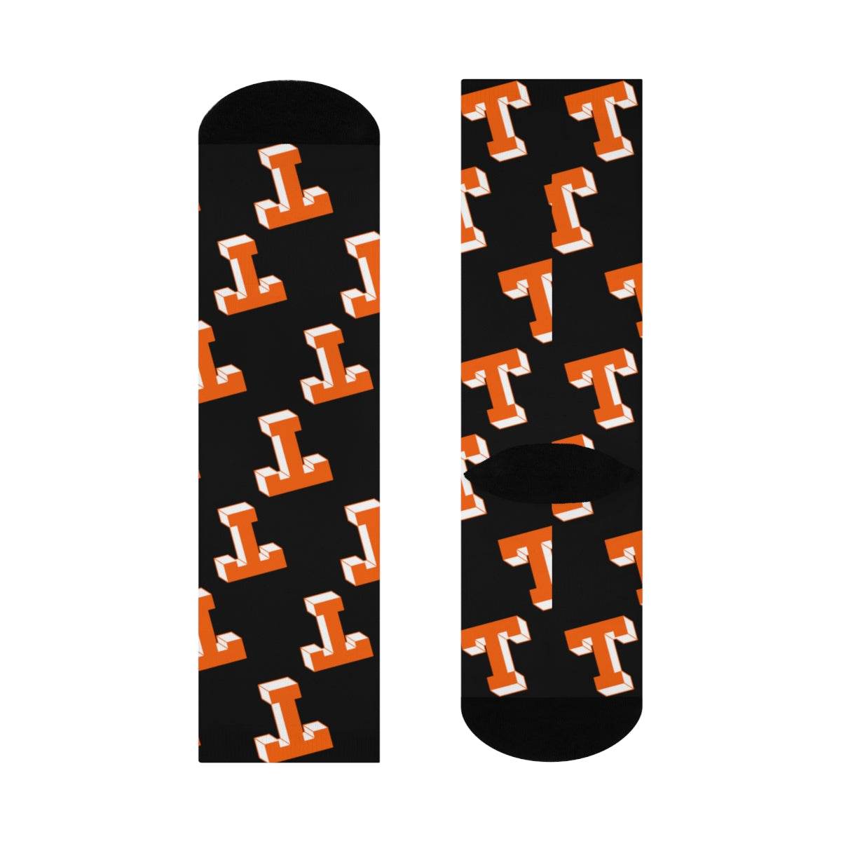 Gerstmeyer Black Cats - Crew Socks - small T on black - EdgyHaute