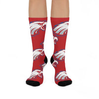 South Putnam HS Eagles - Crew Socks - large eagle on red - EdgyHaute