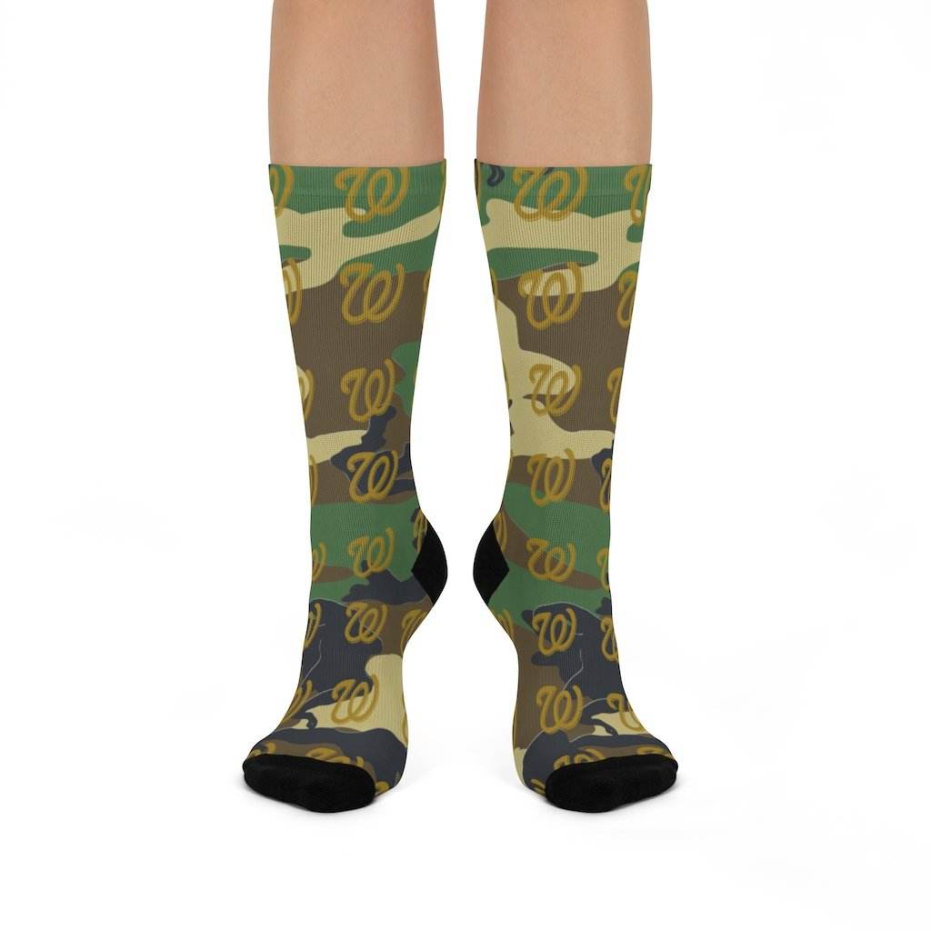 West Vigo HS Vikings - Crew Socks - camo - EdgyHaute