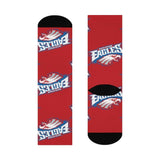 South Putnam HS Eagles - Crew Socks - large SP eagles on red - EdgyHaute