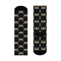 Crestwood School Eagles - Crew Socks - eagle on black - EdgyHaute