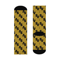 South Vermillion HS Wildcats - Crew Socks - black on gold - EdgyHaute