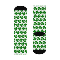 St. Patrick's School Irish - Crew Socks - green on white - EdgyHaute