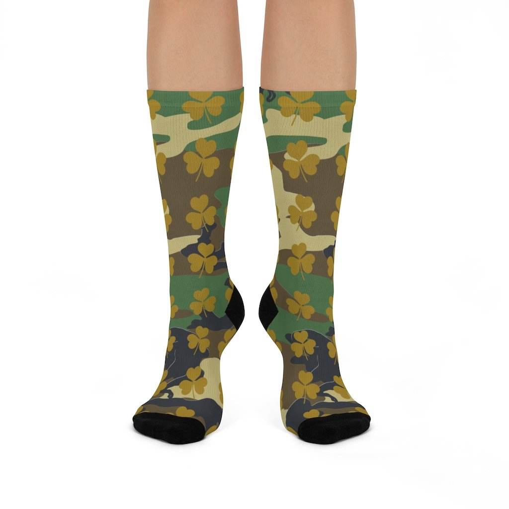 St. Patrick's School Irish - Crew Socks - camo - EdgyHaute