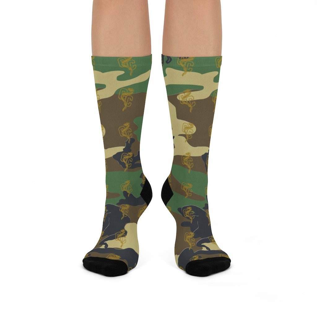 Clay City HS Eels - Crew Socks - camo - EdgyHaute