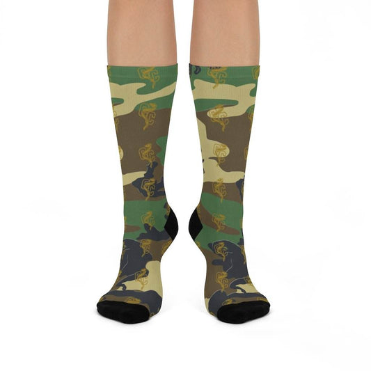 Clay City HS Eels - Crew Socks - camo - EdgyHaute