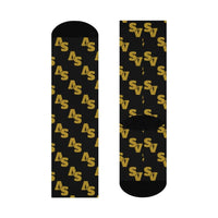 South Vermillion HS Wildcats - Crew Socks - gold on black - EdgyHaute