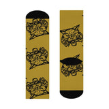 South Vermillion HS Wildcats - Crew Socks - large wildcat black on gold - EdgyHaute