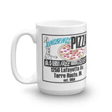 A Ring Brings Pizza 15-ounce coffee mug Terre Haute Indiana