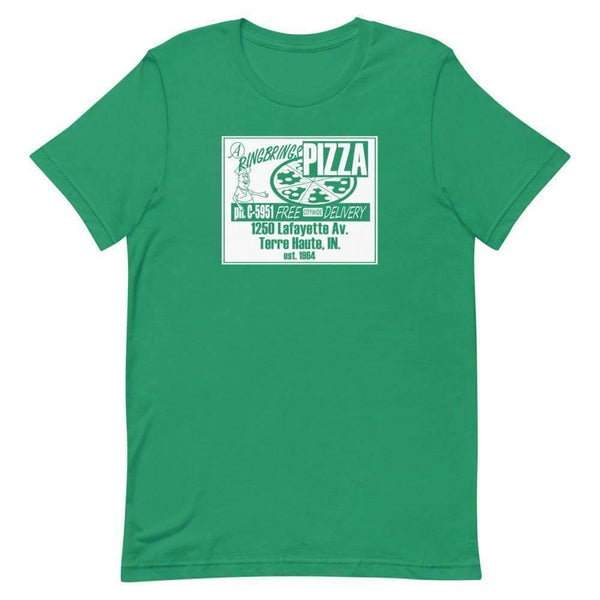 A Ring Brings Pizza t-shirt color Kelly Green Terre Haute Indiana