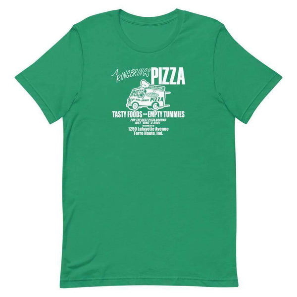 A Ring Brings Pizza t-shirt color Kelly Green Terre Haute Indiana
