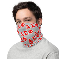 alpha sigma phi neck gaiter gray red