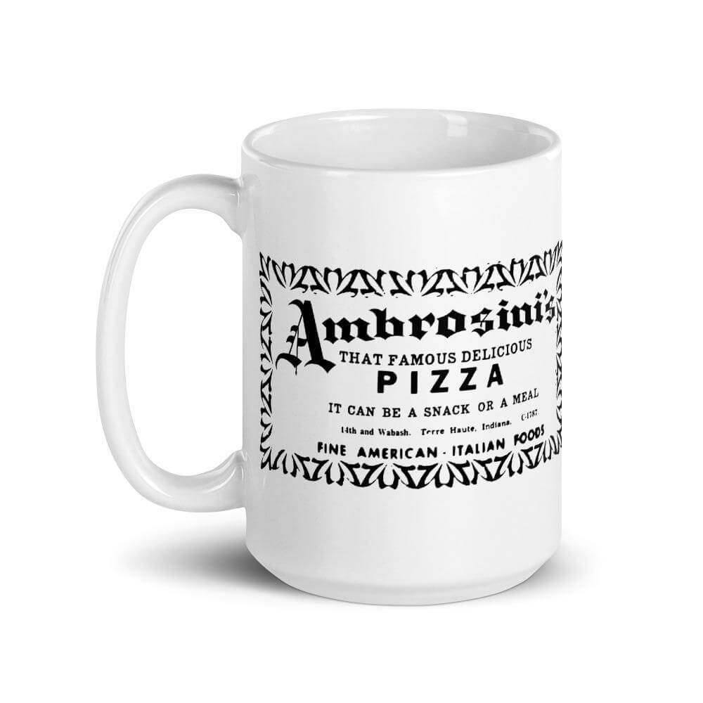 Ambrosini’s Restaurant 15-ounce coffee mug Terre Haute Indiana