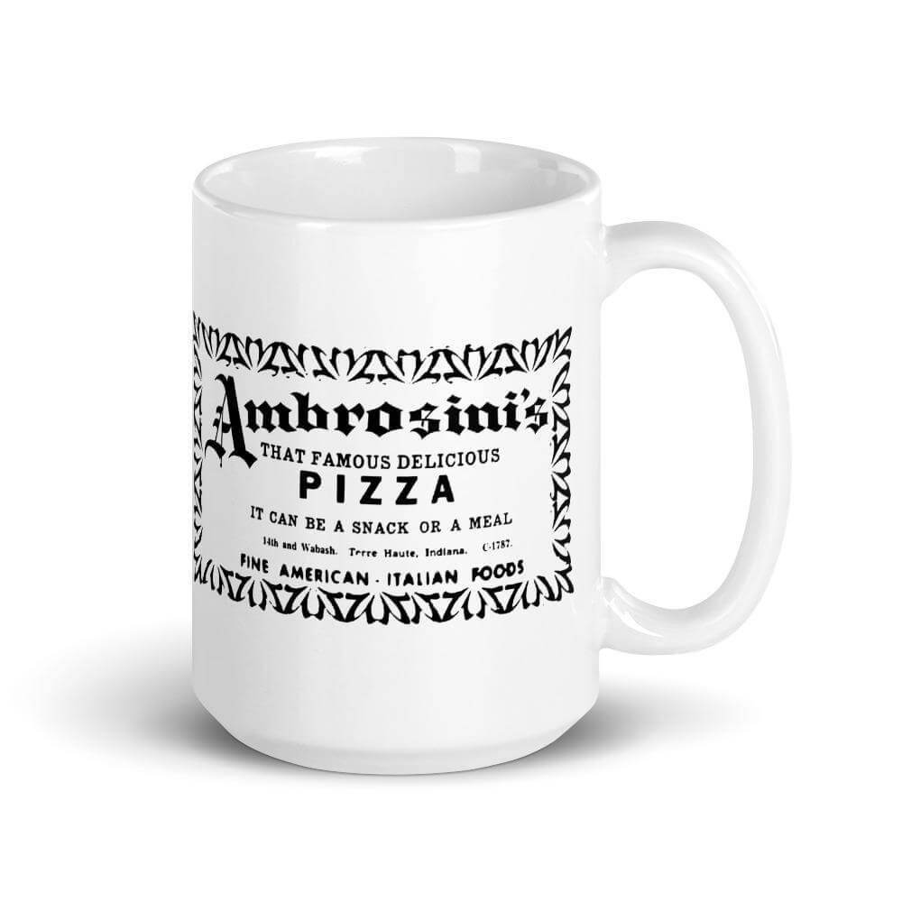 Ambrosini’s Restaurant 15-ounce coffee mug Terre Haute Indiana