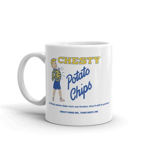 Chesty Foods Potato Chips 11-ounce coffee mug Terre Haute Indiana