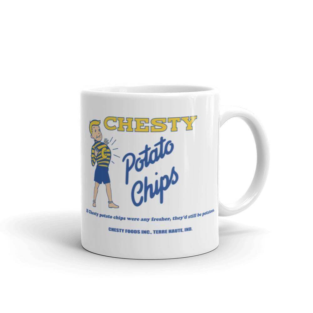 Chesty Foods Potato Chips 11-ounce coffee mug Terre Haute Indiana