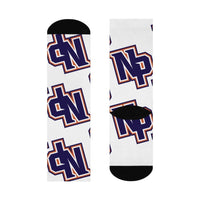 North Putnam HS Cougars - Crew Socks - large NP on white - EdgyHaute