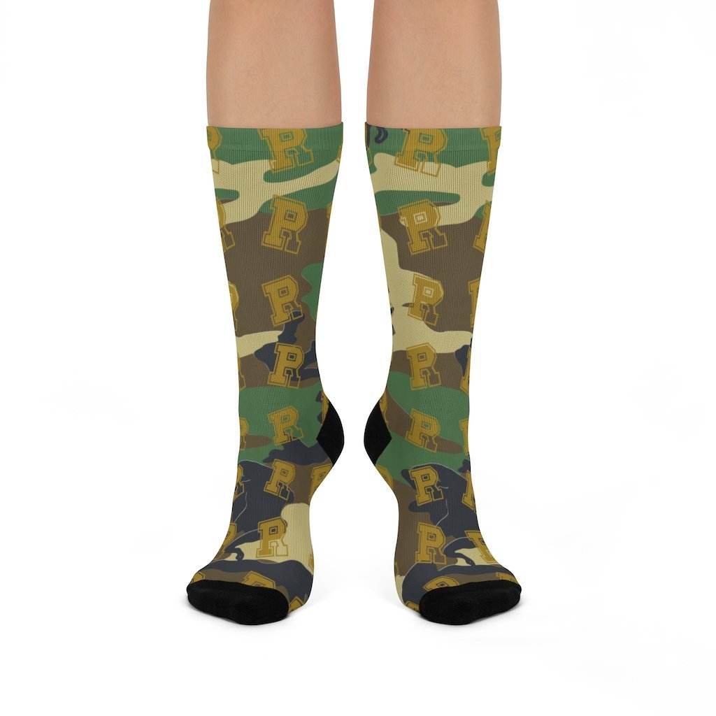 Riverton Parke HS Panthers - Crew Socks - camo - EdgyHaute