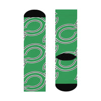 Cloverdale HS Clovers - Crew Socks - large C on green - EdgyHaute