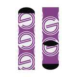 Garfield Purple Eagles - Crew Socks - large center-court G on purple - EdgyHaute