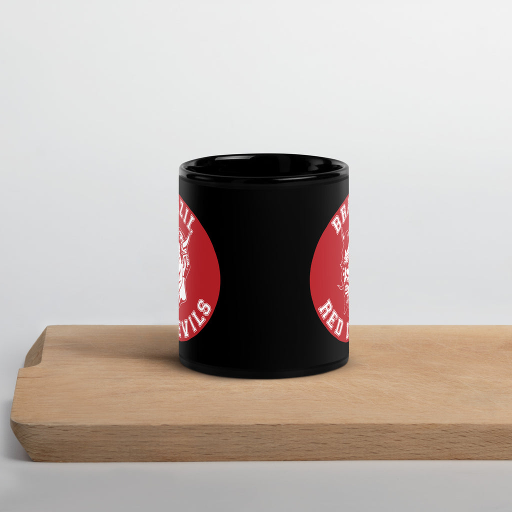 Brazil HS Red Devils - Mascot design - Coffee mug (black) - EdgyHaute