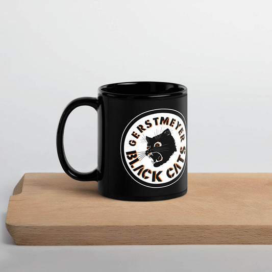 Gerstmeyer HS Black Cats - center court design  -  Coffee mug (black) - EdgyHaute