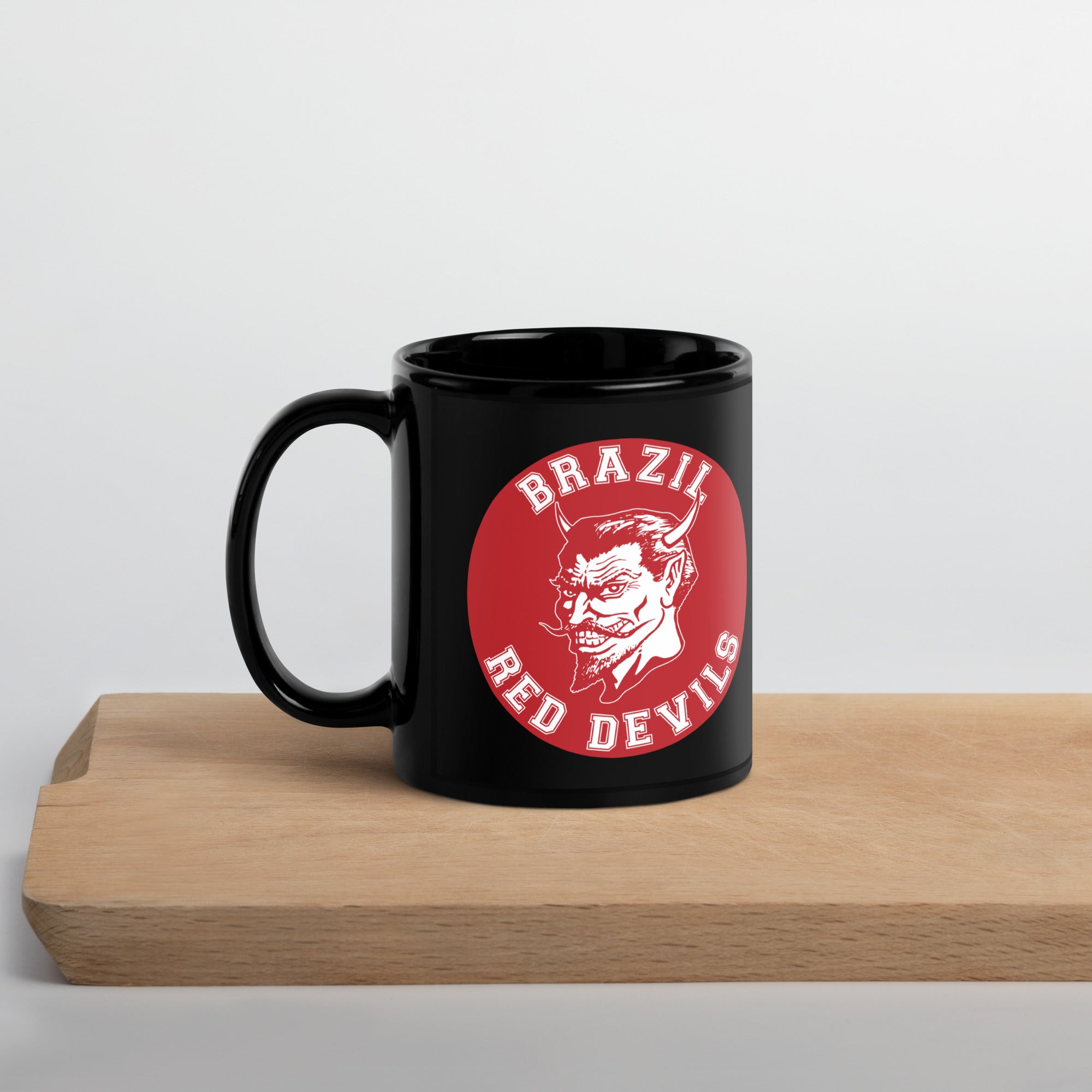Brazil HS Red Devils - Mascot design - Coffee mug (black) - EdgyHaute