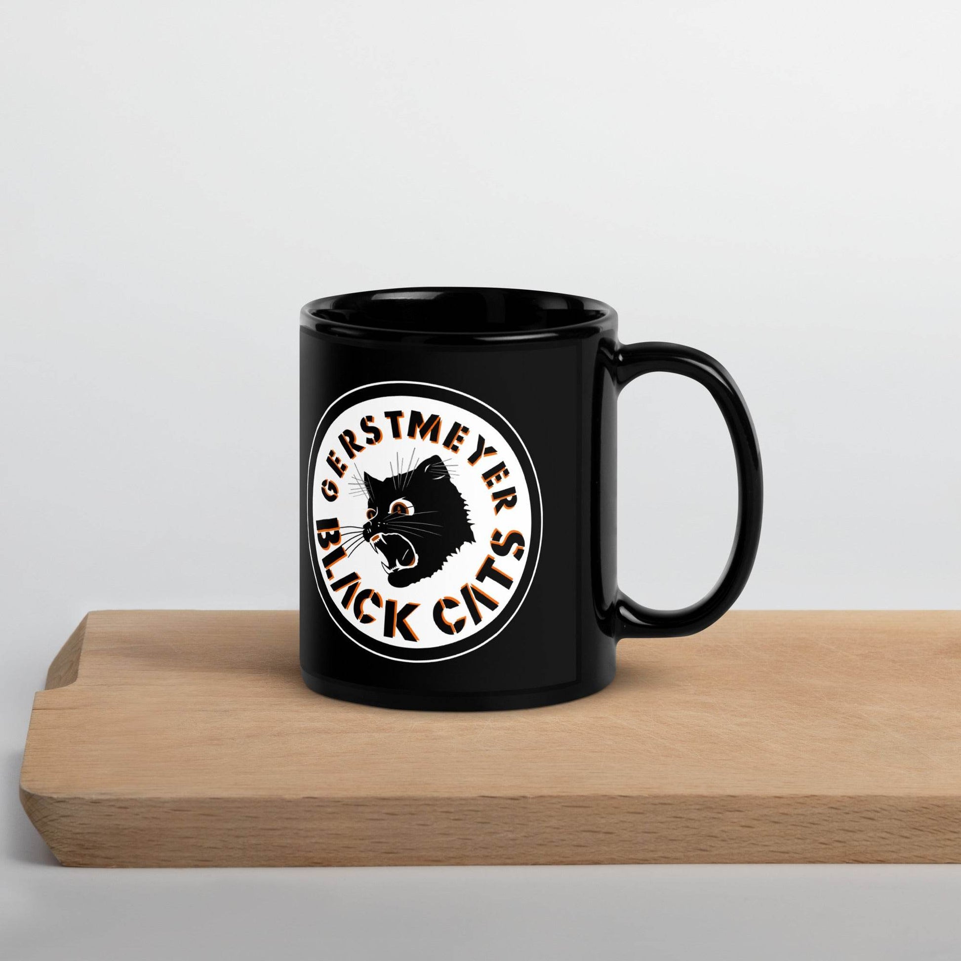 Gerstmeyer HS Black Cats - center court design  -  Coffee mug (black) - EdgyHaute