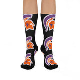 Kansas/Shiloh/Oakland Tri-County Titans - Crew Socks - large titans on black - EdgyHaute