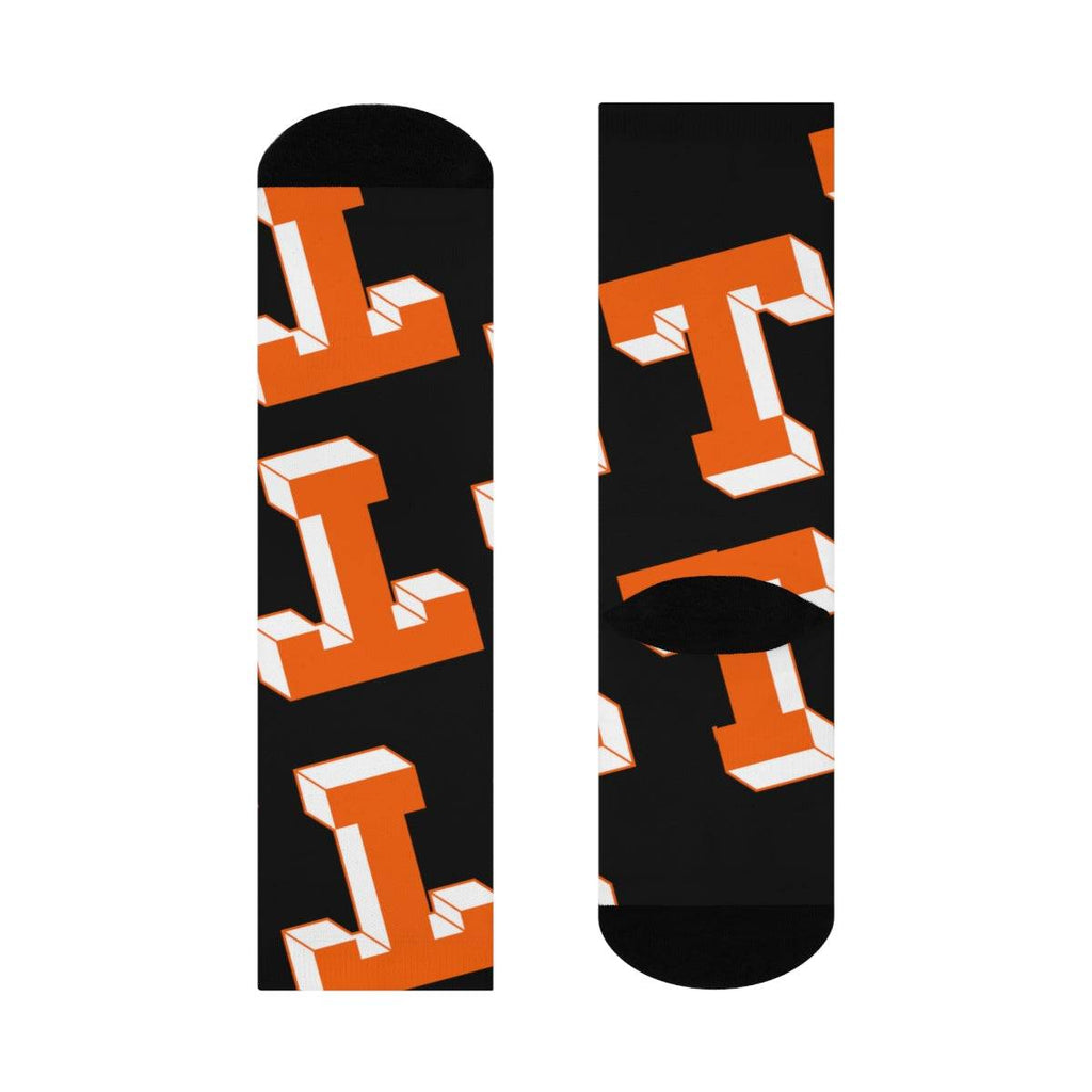 Gerstmeyer Black Cats - Crew Socks - large T on black - EdgyHaute