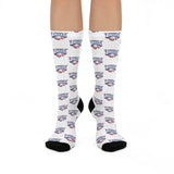 South Putnam HS Eagles - Crew Socks - SP eagles on white - EdgyHaute