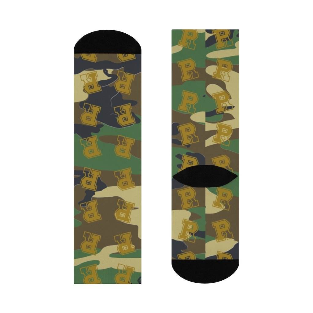 Riverton Parke HS Panthers - Crew Socks - camo - EdgyHaute