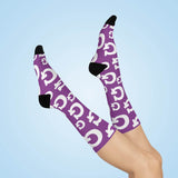 Garfield Purple Eagles - Crew Socks - small G on purple - EdgyHaute