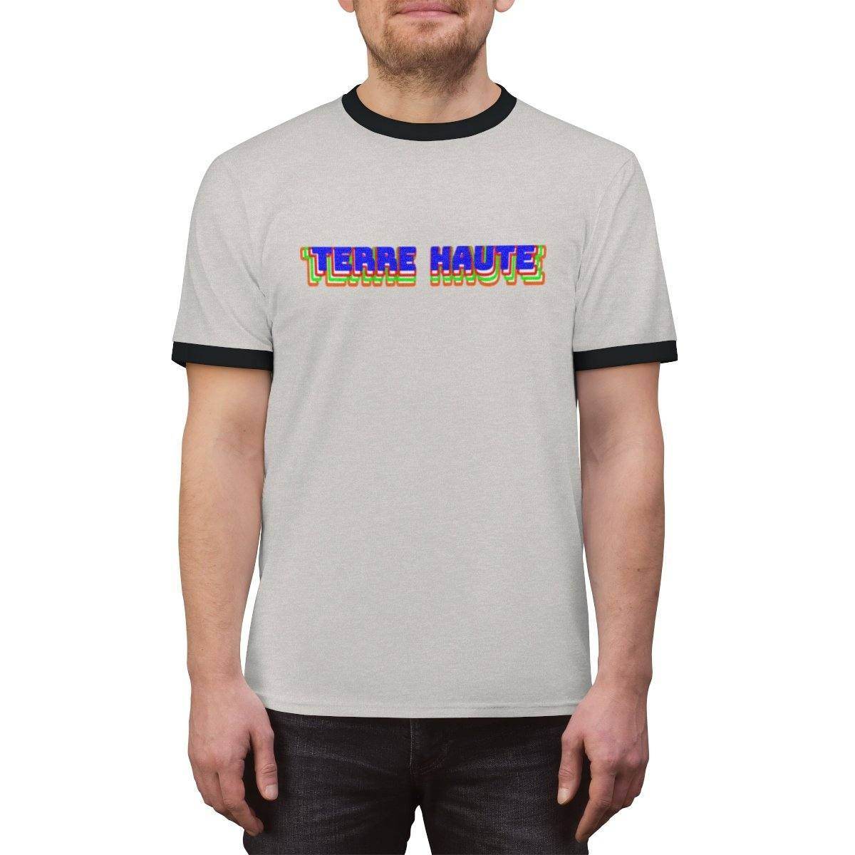 Terre Haute - retro design #2 - Unisex Ringer Tee - EdgyHaute