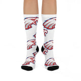 South Putnam HS Eagles - Crew Socks - large eagle on white - EdgyHaute